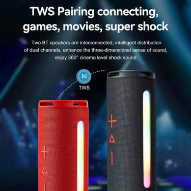 T&G TG374 Portable 3D Stereo Bluetooth Speaker Subwoofer Support FM / TF Card / RGB Light, TG374 Utrano