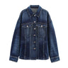 Versatile washed denim jacket  