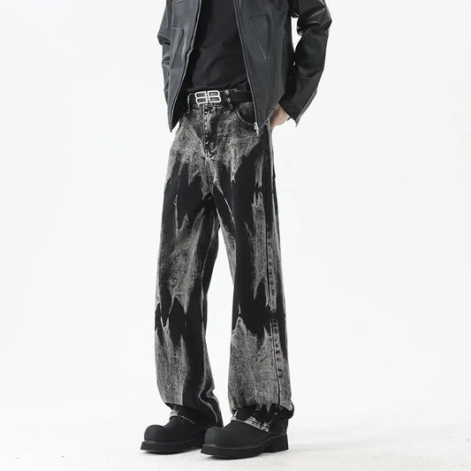 Vibe Style Gradient Black Denim Pants Men  