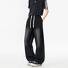 Vintage Washed Denim Pants Men  Lightweight Youth Slim Straight Loose Wide Leg Pants  
