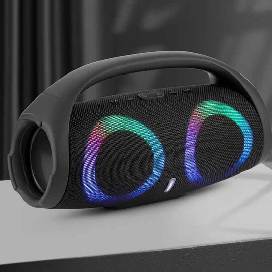 War Drum Three-generation Bluetooth Speaker With RGB Colored Lights Outdoor Portable Waterproof  