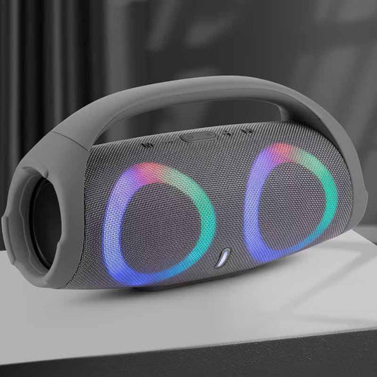 War Drum Three-generation Bluetooth Speaker With RGB Colored Lights Outdoor Portable Waterproof  