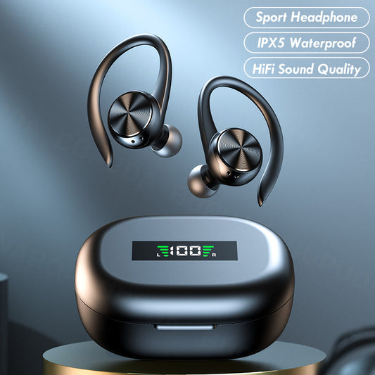 Wireless Bluetooth Headset Binaural Heavy Bass Hanging Ear Type  