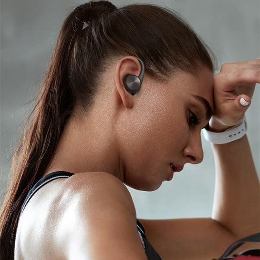 Wireless Bluetooth Headset Binaural Heavy Bass Hanging Ear Type  
