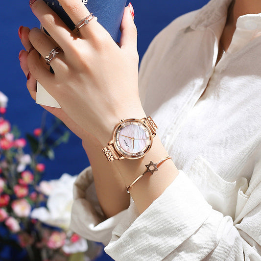 Women's Watch Simple Rhinestone Quartz Watch Trend  