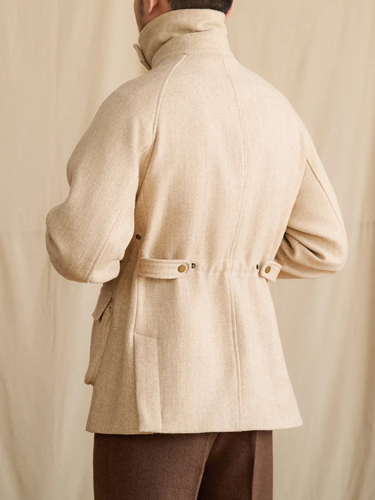 Wool Thick Coat Outdoor Waist-tight Safari Jacket Gentry Jacket  
