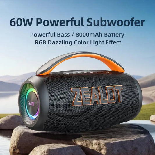 Zealot P12 60W Portable Handheld Outdoor RGB Bluetooth Speaker  