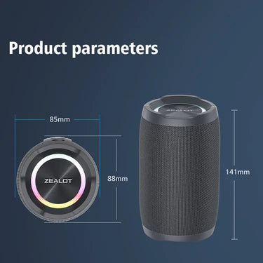 Zealot S49 Outdoor Portable Wireless Bluetooth Speaker with RGB Light, S49 - UTrano