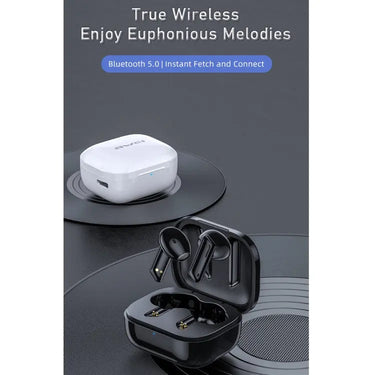 awei T36 Bluetooth 5.0 True Wireless Stereo Bluetooth Earphone, T36(White), T36(Black) Utrano