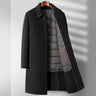 Double-sided Wool Overcoat Men's Winter Down Feather Liner High-end Long Business  