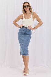  ~Spódnica jeansowa model 228027 Factory Price 