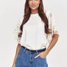  Denim shorts model 228292 Makadamia 