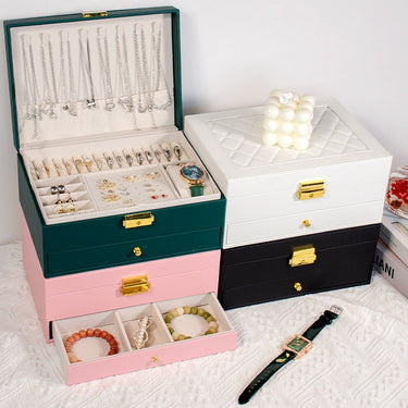 Jewelry Storage Box High-grade Exquisite Necklace Earrings Gold Jewelry Hand Jewelry Box  