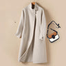 Long Stand-up Collar High-grade Double-sided Woolen Coat  