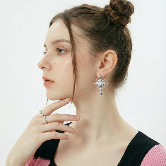 Celestial Cross Earrings  